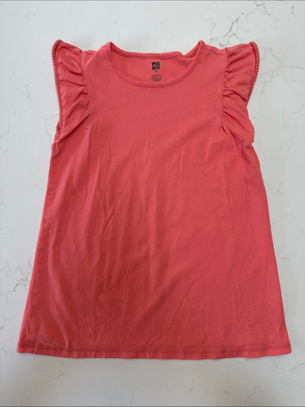 Tea Collection Coral Flutter Sleeve Tank Top